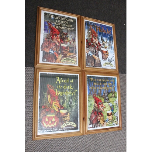 552 - A set of 4 vintage Hobgoblin framed prints. 68x50cm