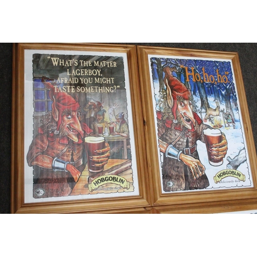 552 - A set of 4 vintage Hobgoblin framed prints. 68x50cm