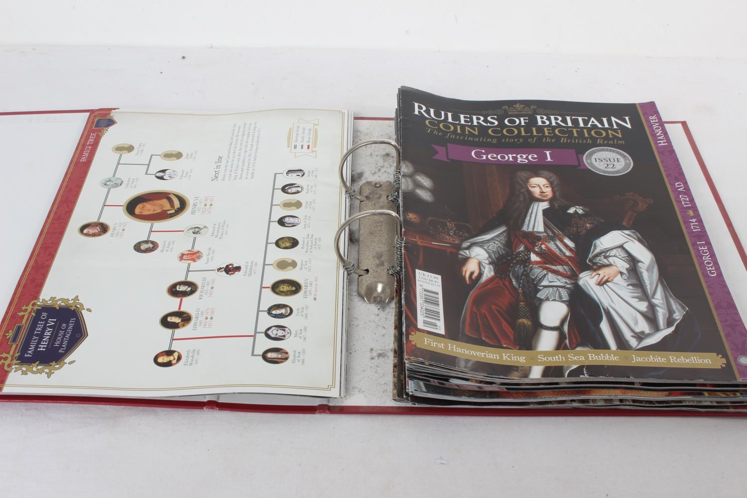 A Rulers of Britain Colin Collection folder and magazines.