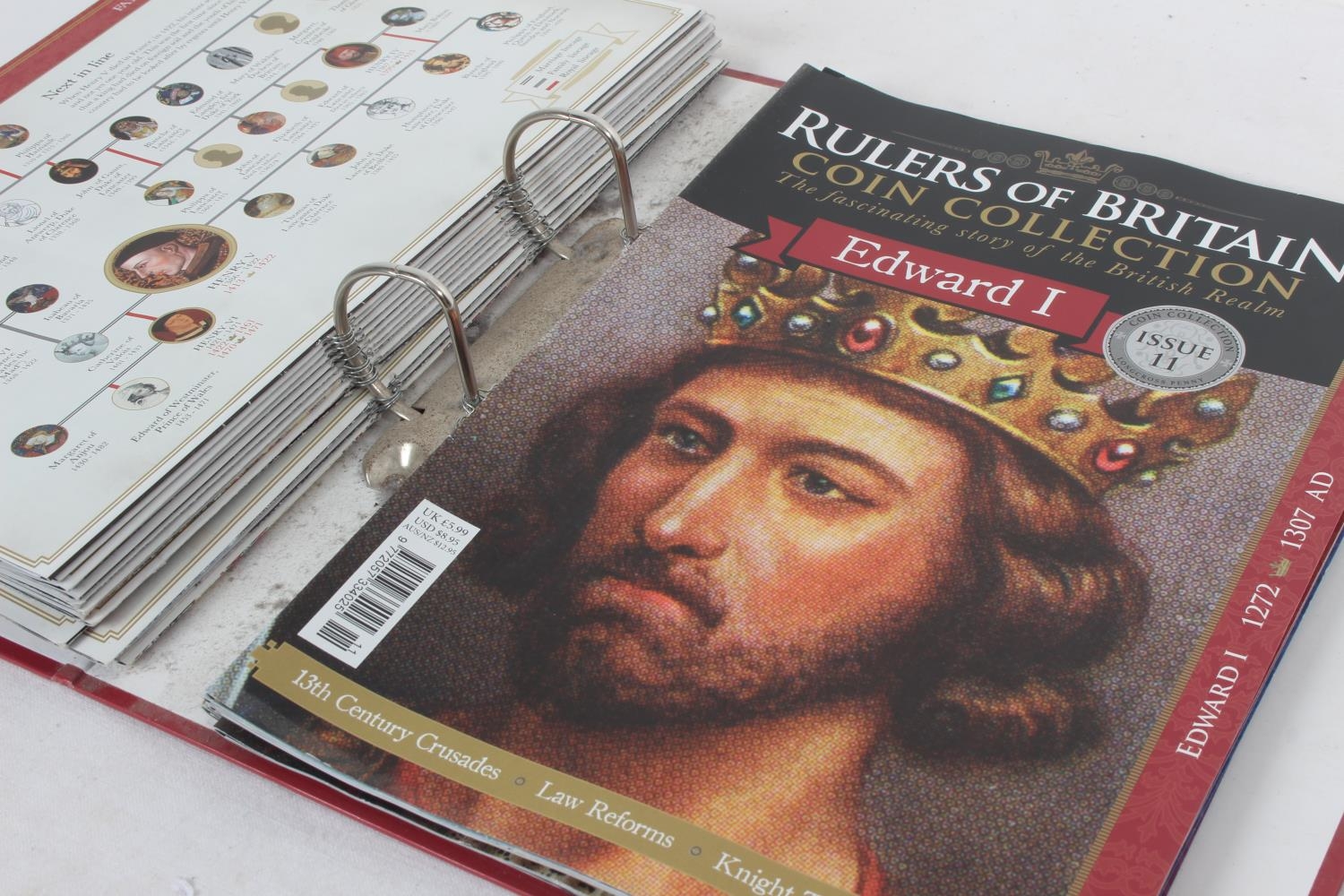 A Rulers of Britain Colin Collection folder and magazines.