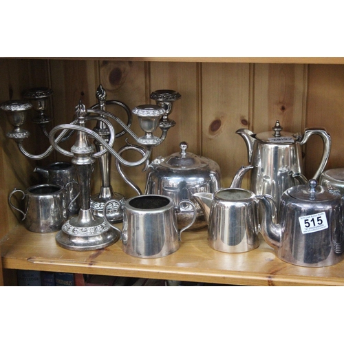 515 - A large assortment of vintage silver plated items.