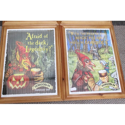 552 - A set of 4 vintage Hobgoblin framed prints. 68x50cm