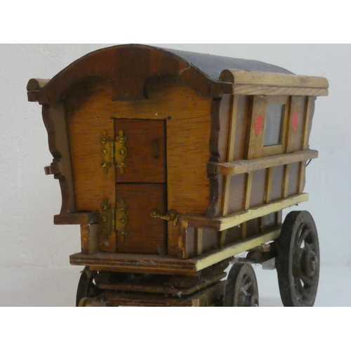 57 - A vintage wooden Gypsy bow top wagon.