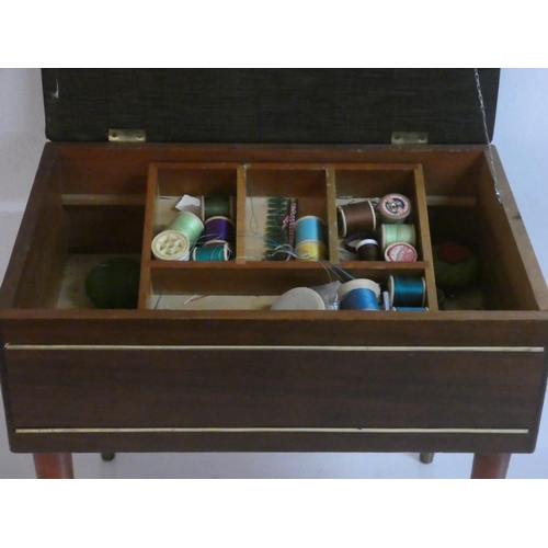 95 - A vintage sewing box/table.