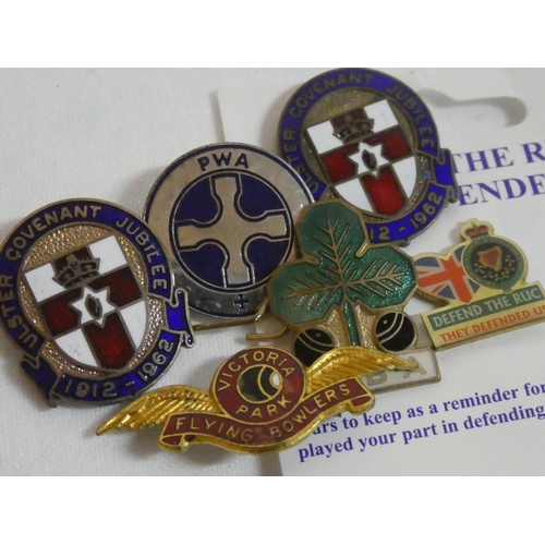 153 - 'Defend the RUC' collectors badge and more.