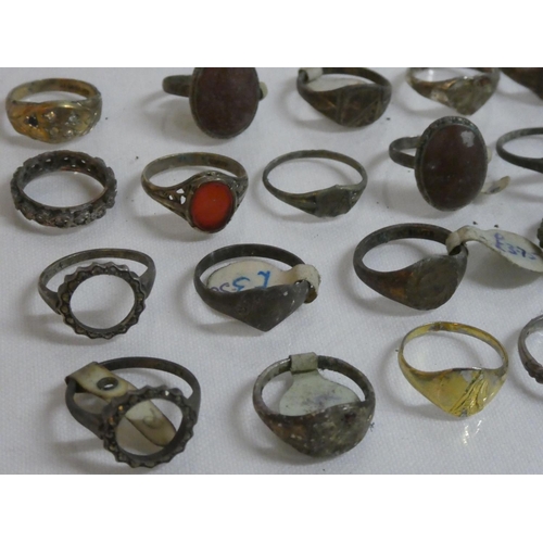 164 - A mixed lot of Sterling Silver rings and more.