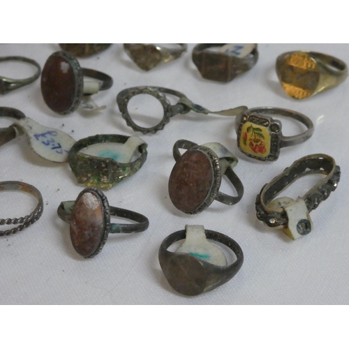 164 - A mixed lot of Sterling Silver rings and more.