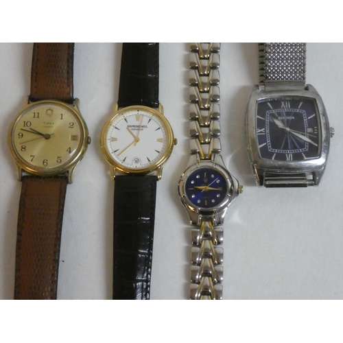 169 - A collection of wristwatches to include Sekonda, Timex and Raymond Weil & more.