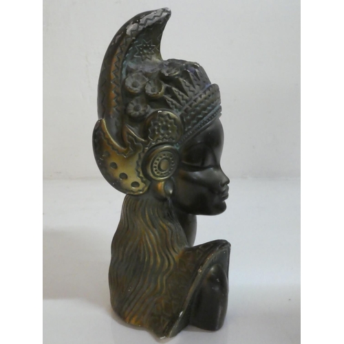 206 - A stunning Mid Century chalkware bust Tretchikoff.