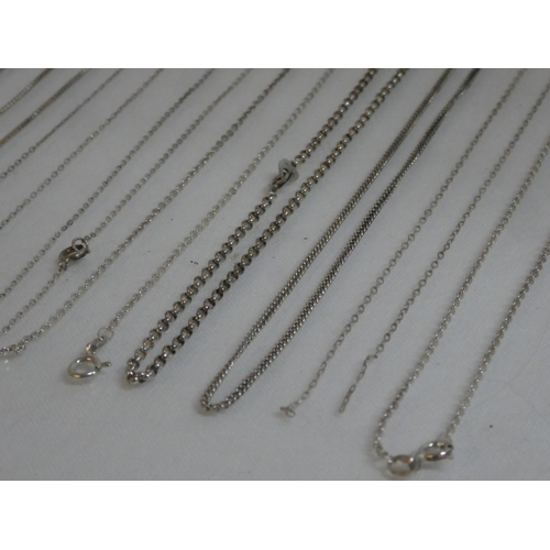 210 - A lot of Sterling Silver chains. Total weight 27.6grams.