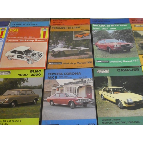 258 - A large lot of vintage Intereurope car manual books and more.