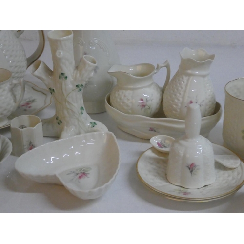 260 - A large lot of Belleek and Donegal pottery.