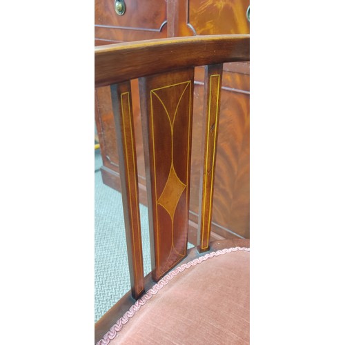 318 - A stunning antique inlaid corner chair.