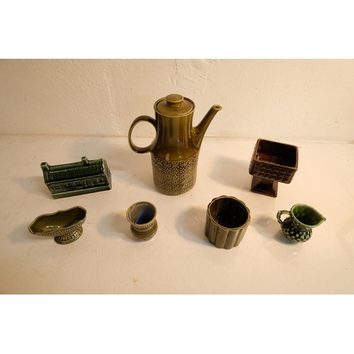 108 - A vintage Celtic Connemara coffee pot, an Innisfree Pottery pot and other Irish ceramics.