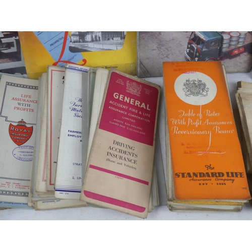 176 - A lot of vintage insurance leaflets, Commercial Gazette dated 1960's and lots more.