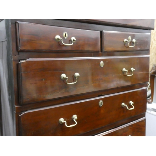 190 - A stunning Irish provincial late 17th Century mahogany  chest on chest, purchased from the Bishops P... 