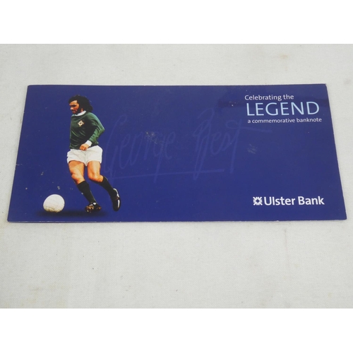 222 - An Ulster Bank George Best £5 note in original folder/ wallet.