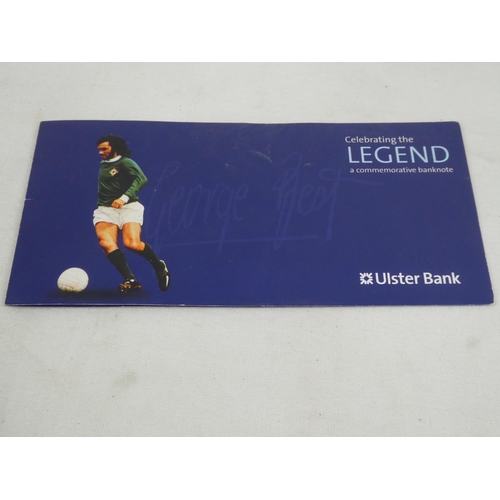 224 - An Ulster Bank George Best £5 note in original folder/ wallet.