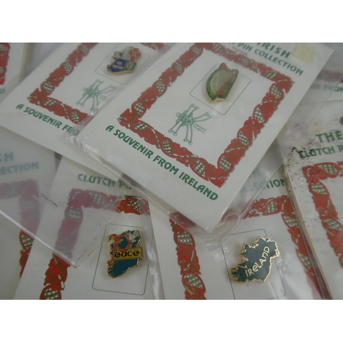 234 - A lot of new 'The Irish Clutch Pin Collection' souvenir brooches/pins.