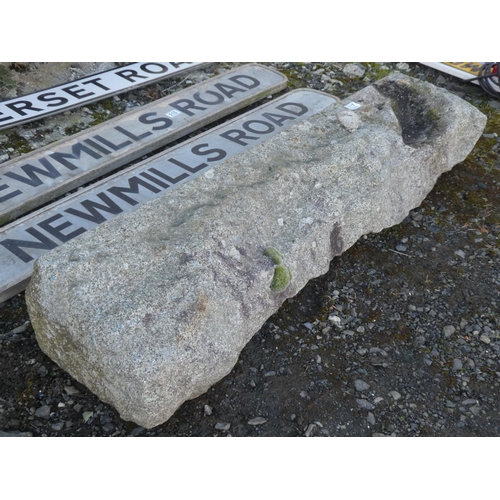 517 - A large garden stone edging, measuring 113cm x 30cm x 20cm.