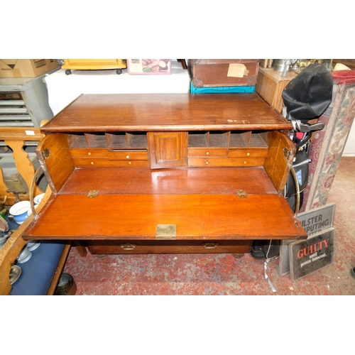 374 - A mahogany campaign chest with brass drawer pulls, measuring 99cm x 108cm x 52cm.