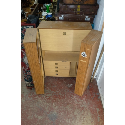 385 - A vintage folding all in one 'Office' cabinet. 80x111x41cm (unopened)