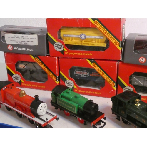 436 - A large collection of Hornby railway wagons, trains and more.