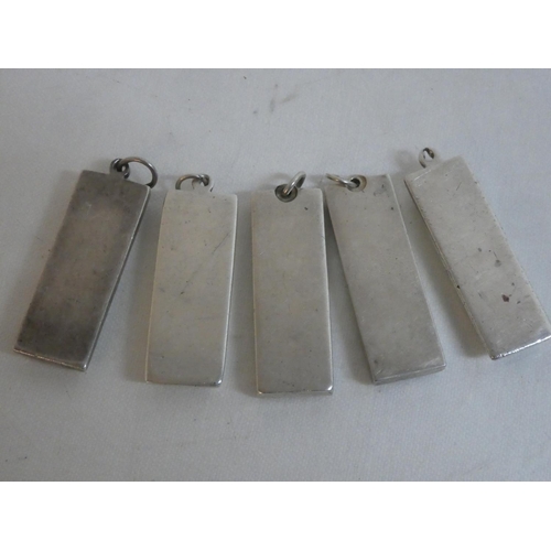 478 - Five Sterling Silver ingots, weighing 152g