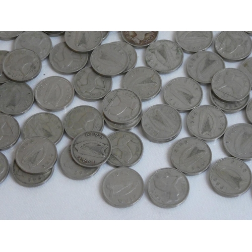 485 - A lot of Irish 3d coins in various dates including 1942, 1964, 1948 and more.