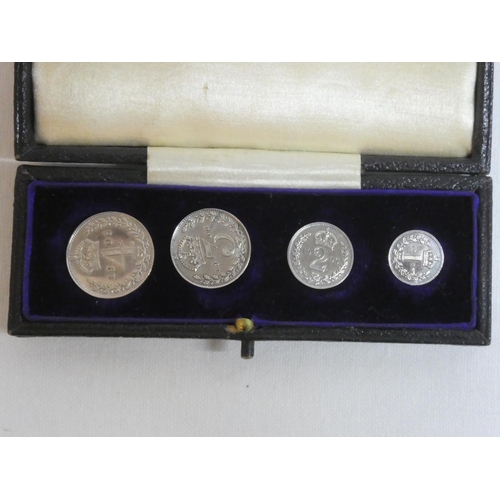 491 - A stunning cased set of 1906 Edward VII Maundy Coins.