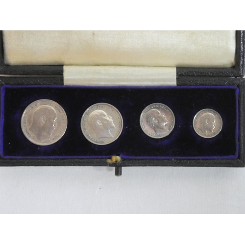 491 - A stunning cased set of 1906 Edward VII Maundy Coins.