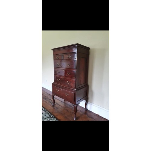 190 - A stunning Irish provincial late 17th Century mahogany  chest on chest, purchased from the Bishops P... 