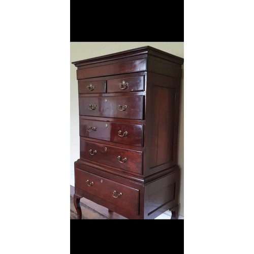 190 - A stunning Irish provincial late 17th Century mahogany  chest on chest, purchased from the Bishops P... 