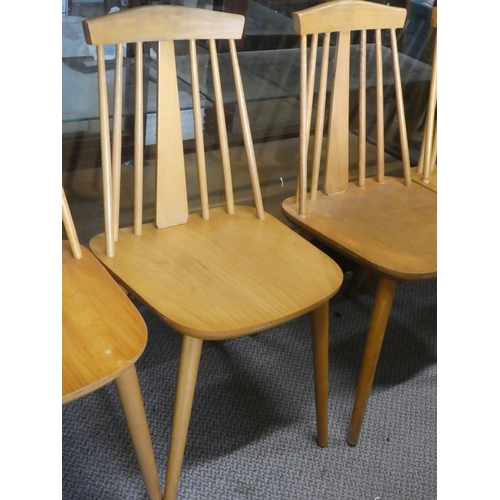 553 - A set of four vintage style kitchen chairs (a/f).