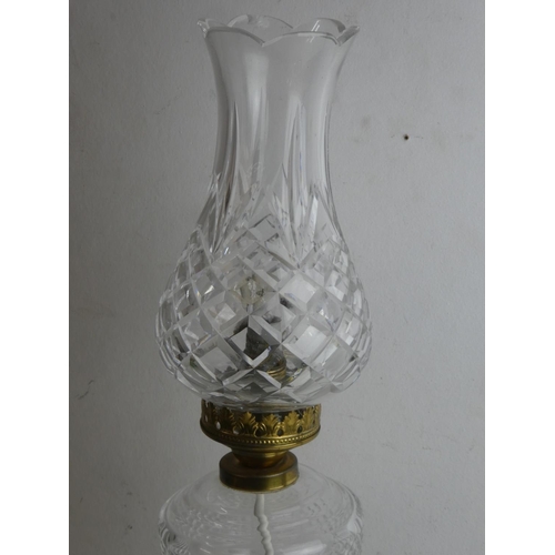 96 - A Waterford crystal table lamp (a/f), measuring 55cm.