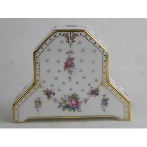 189 - A Royal Crown Derby mantle clock, 4