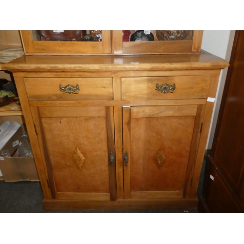 215 - A stunning pine dresser/ display cabinet, measuring 50cm x 107cm x 203cm.