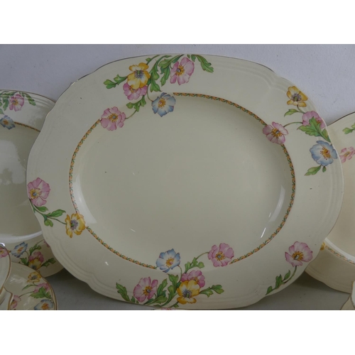 243 - A vintage Alfred Meakin - Royal Marigold dinner plates, platters, tureens etc.