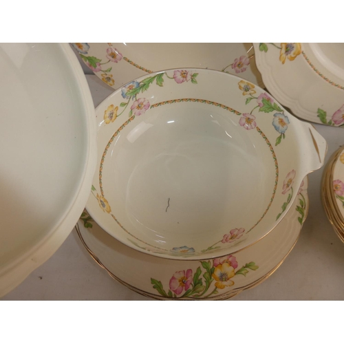 243 - A vintage Alfred Meakin - Royal Marigold dinner plates, platters, tureens etc.