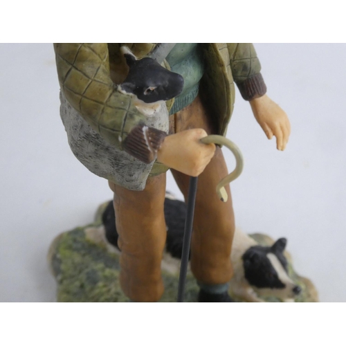 131 - A Border Fine Arts 'Shepard' figure, signed JA Ayres (a/f).