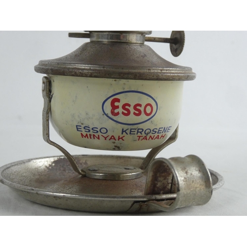 190 - A vintage Esso Blue Kerosene advertising finger lamp.