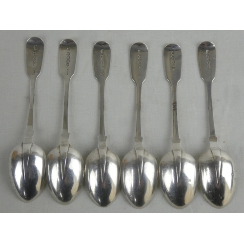 204 - A stunning set of 6 antique Irish Silver teaspoons, each monogrammed, dated 1866, produced by John S... 