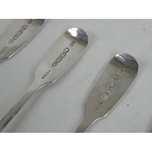 204 - A stunning set of 6 antique Irish Silver teaspoons, each monogrammed, dated 1866, produced by John S... 