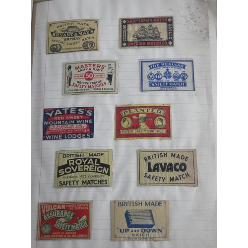 232 - An interesting album containing large collection of vintage & antique matchbook covers.