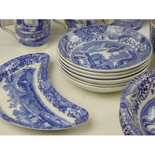 74 - Seven Spode blue and white patterned bowls, assorted cups and more.