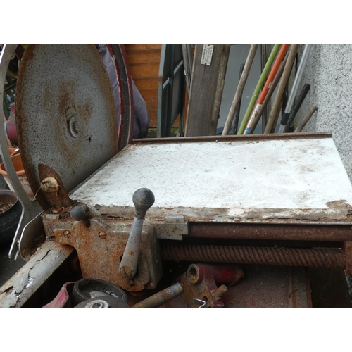 8 - A vintage Berkel model 22 bacon slicer for restoration.