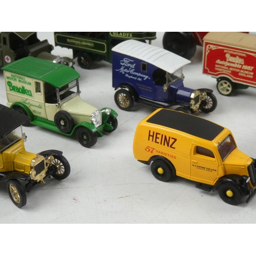 87 - A collection of model cars including Lesney 1927 Talbot van, a Corgi Field Ambulance and lots more.