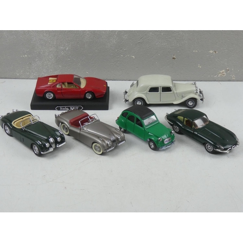 88 - A Tonka Citroen 2cv toy car,  Majorette Jaguar E type model car and more.