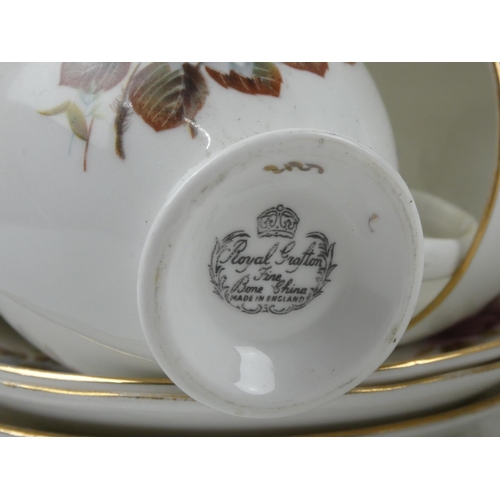 102 - A vintage Royal Grafton bone china tea set.