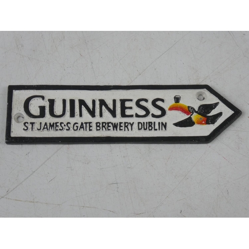 114 - A reproduction cast metal sign, 'Guinness St James's Gate Brewery Dublin'